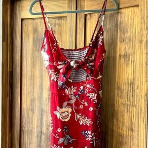 Burgundy floral silky maxi dress